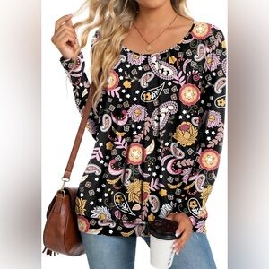 NWT Anymeet Woman’s Long Sleeve Casual Tunic Top